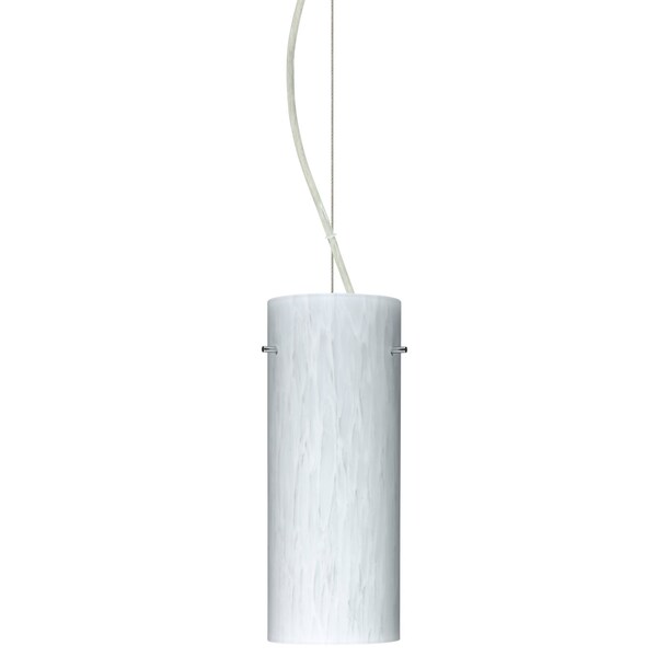 Besa Lighting Stilo 10 Cord Pendant, Carrera, Satin Nickel Finish, 1x9W LED 1KX-412319-LED-SN - main